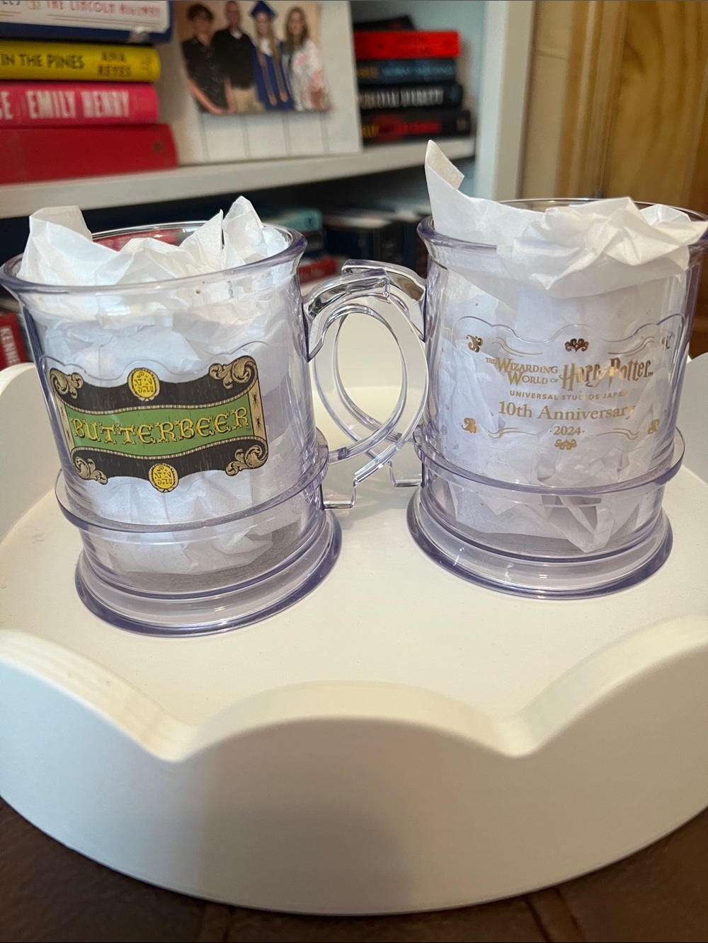 Harry Potter Butterbeer 10th Anniversary Japan Plastic Mugs (Set of 2)